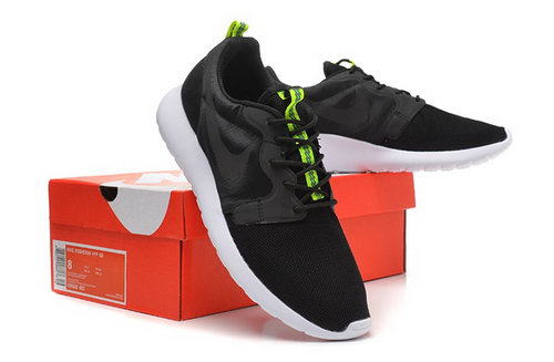 Nike Roshe Run 3m Mens Shoes All Black Green Hot Switzerland